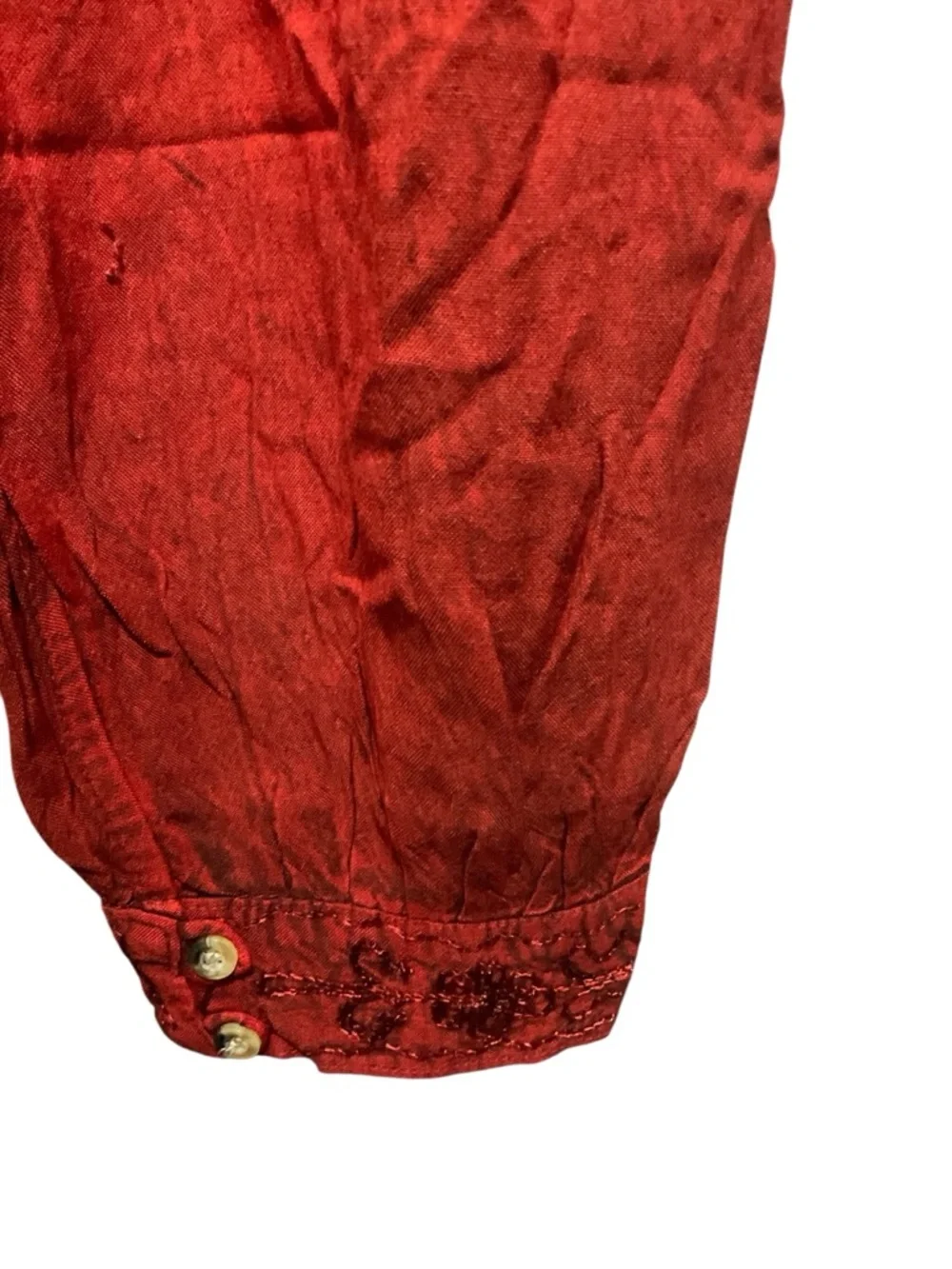 Rhea NWT Red Embroidered Tank Top & Harem Pants Set S/M Boho Festival